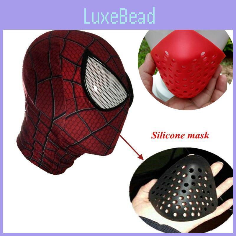 Spiderman Mundschutz-Halbmaske aus ungiftigem, weichem Gummi für komfortables Atmen