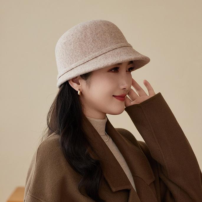 Autumn and Winter New Woolen Basin Hat Women's Outdoor Warm Fashion Fisherman Hat