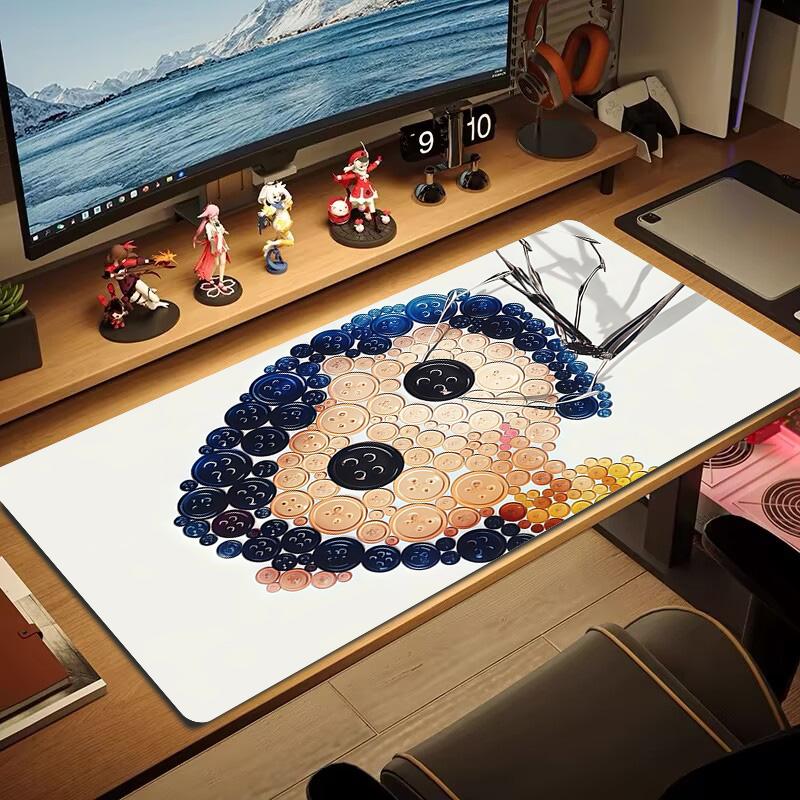 Coraline Print Cushion Non-slip Laptop Tablet Big Mousepad XXL Mat Mini PC Playmat With Lock edge