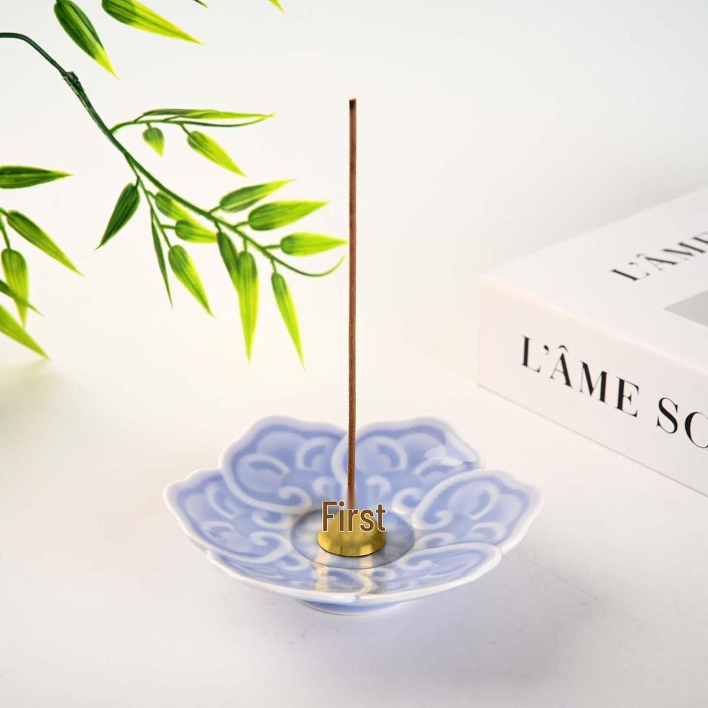 Modern Lotus Ceramic Incense Holder: Multi-Color Zen Tray for Home Aromatherapy and Study Decoration