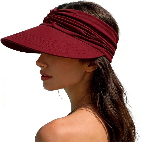 Sun Hat Women Sun Beach Visor Cap UV Protection Summer Wide Brim Hat for Sports Beach Golf Tennis Hiking