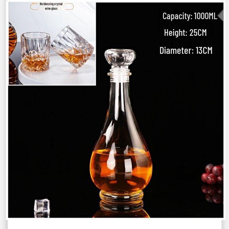 ZISIZ Handmade Glass Wine Decanter