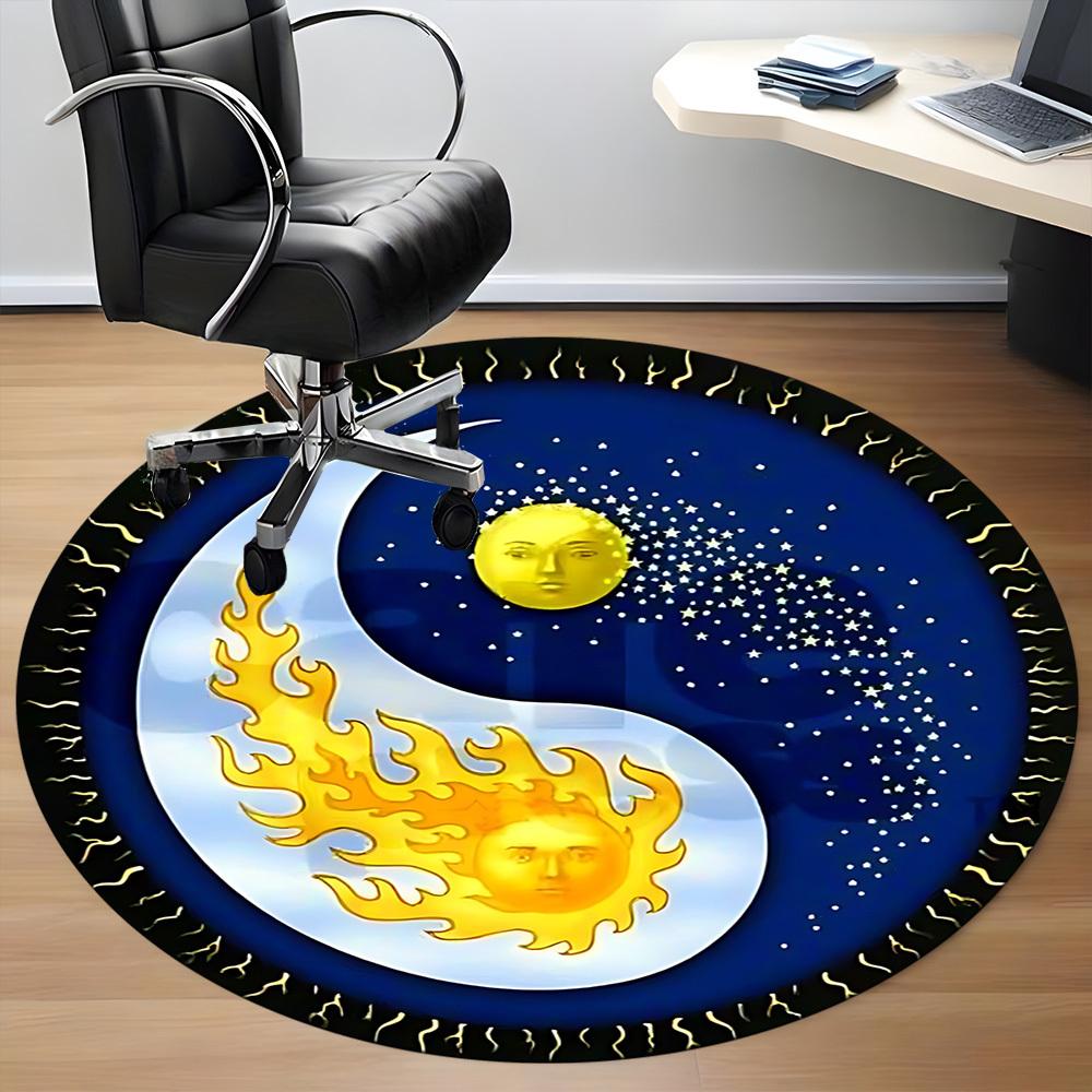 

1pc Yin Yang Chair Carpet for Office, , Non-slip carpet, Very suitable for offices, farmhouses,Outdoor carpet yy251120090 80cm by 80cm