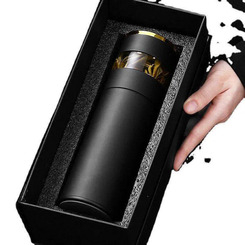 316 Stainless Steel Insulated Smart Cup with Tea-Water Separation, Double-Layer Vacuum, Custom Business Gift Logo