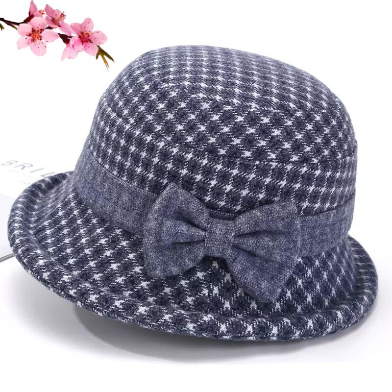 

Осенне-зимняя женская шляпа-рыбачка для всех возрастов - Теплая федора в стиле шляпы-котелка Adjustable