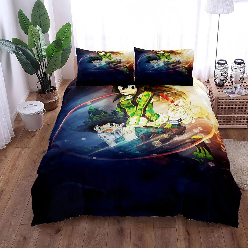 

Комплект постельного белья Midoriya Hero Academia Purple Duvet Cover Set King Queen Double Full Twin Single Size 70x133cm 2pcs