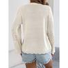 Spring Autumn Casual Lace Up Knitted Cardigan Sweater Women Fashion Clothes Hollow Long Sleeve Knitted Top Sunscreen Shirt