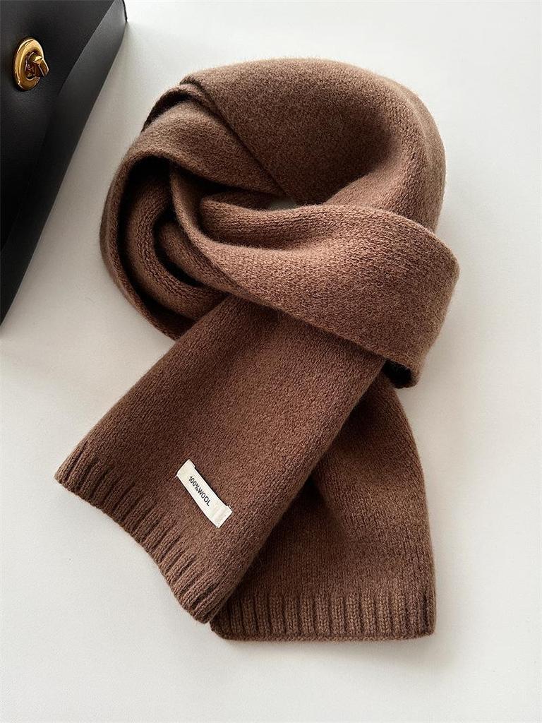 "Sciarpa Australiana in Pura Lana e Cashmere - Unisex, Calda, Maglia a Tinta Unita per l'Inverno"