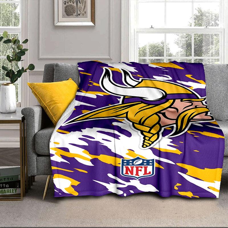 Vikings Team Spirit Portable Blanket/Soft Blanket Bedding Blanket Suitable for Travel Camping Living Rooms Offices Sofas Fan Gifts