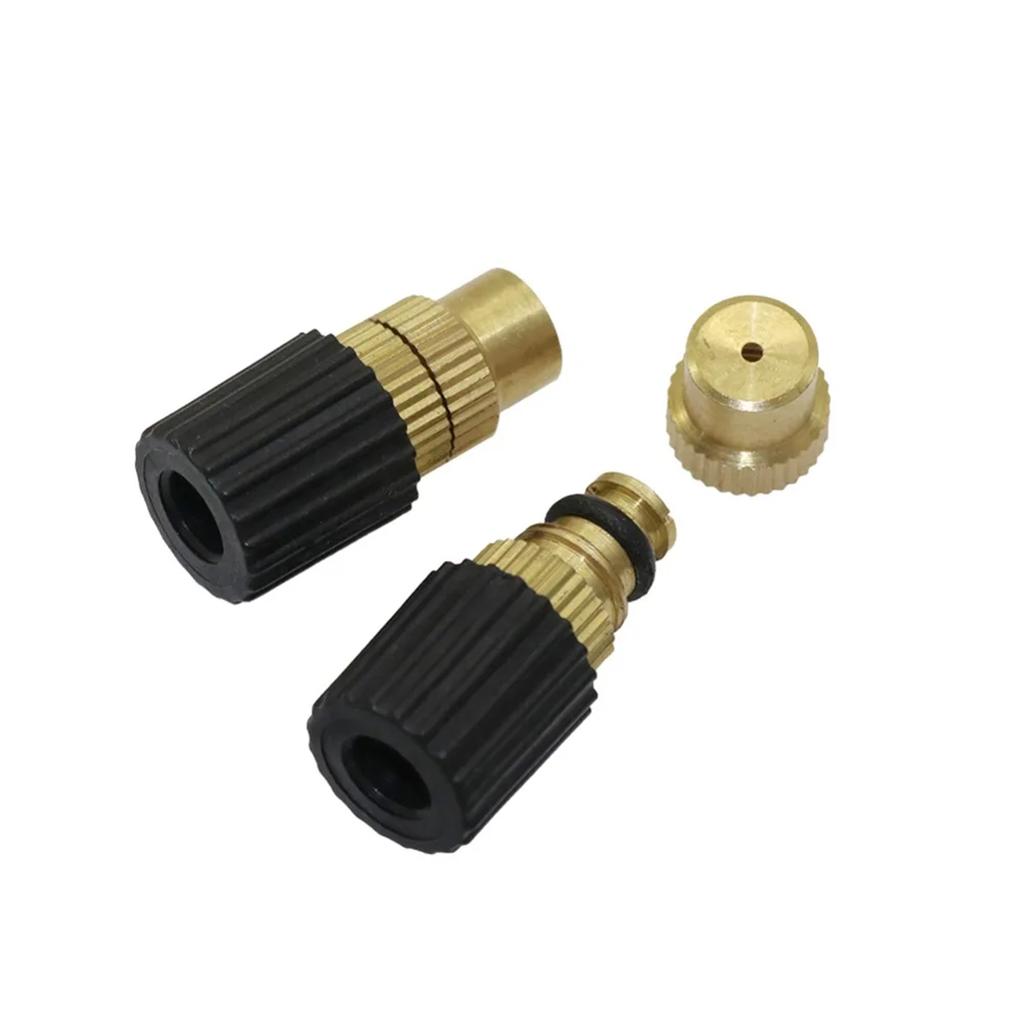 Brass Atomization Mist Nozzle 4/7mm 6mm 8mm Interface Barb Spray Head Garden Greenhouse Irrigation Cooling Humidifying Sprinkler