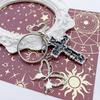 Thorn Crucifix Keychain for Women Stylish Butterfly Keyrings for Fashion Lovers