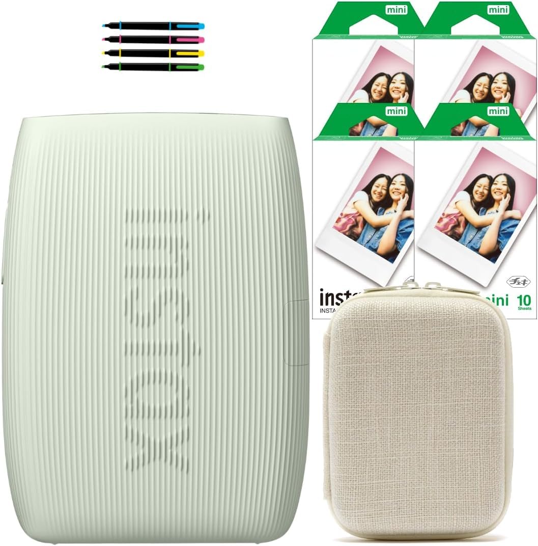 

Instax smartphone printer instax mini Link3 sage green case 40 films deco pen piece & & & (7 set) зелений
