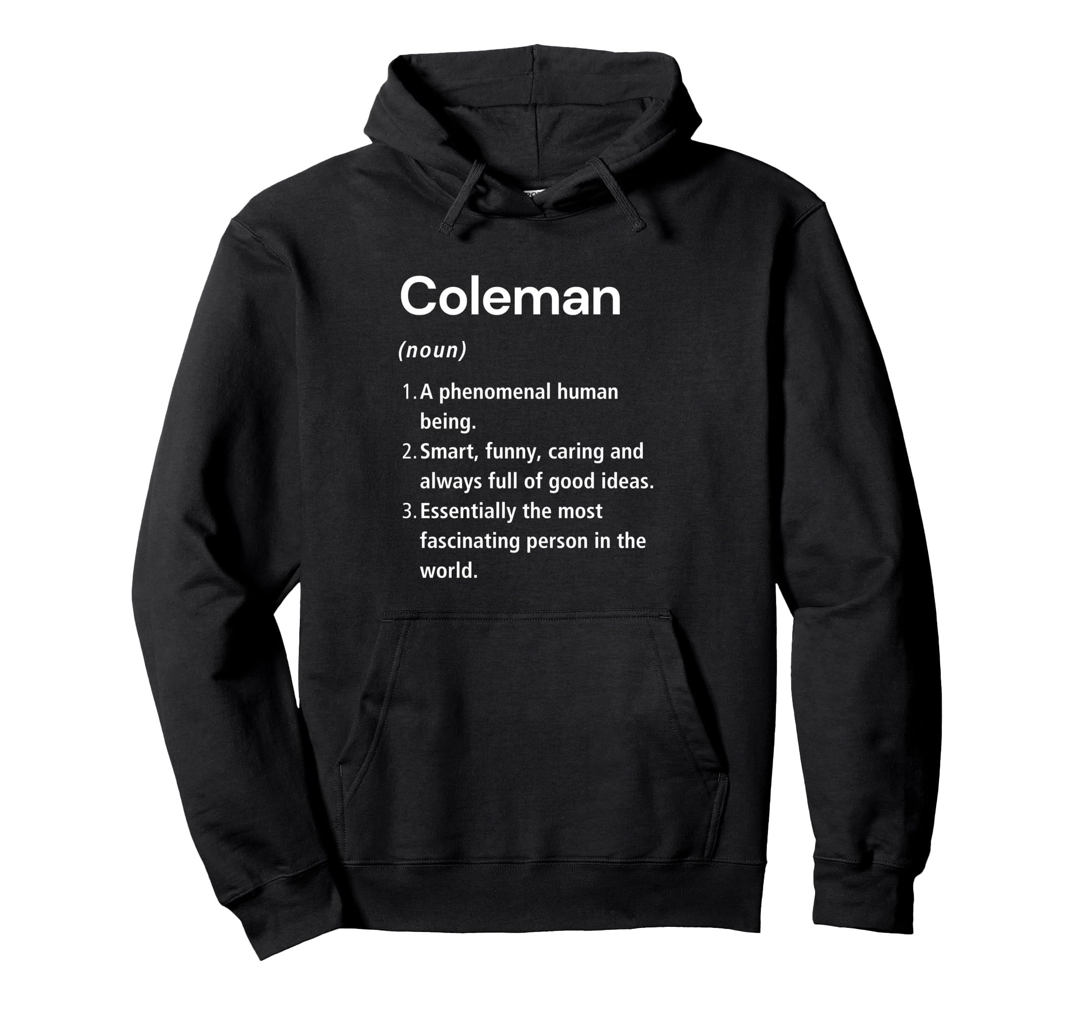 

Coleman Name Definition Funny Dictionary Hoodie