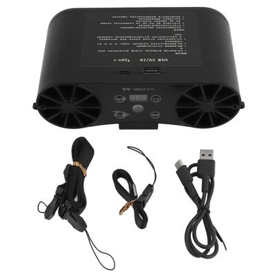 Waist Mounted Fan USB Rechargeable Cooling Fan with Digital Display CW and CCW Strong Airflow Fan