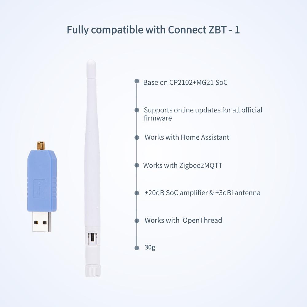 Zigbee USB Dongle for Zigbee2MQTT, ZHA, & HomeAssistant Compatibility