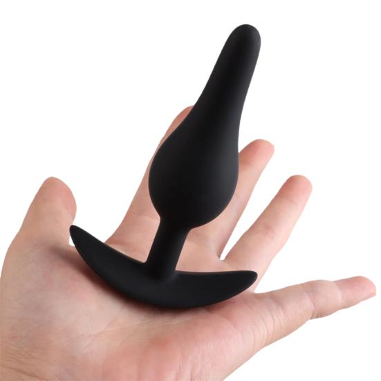 Cheerful Anal Plug Lightweight Fast Adaptation Black Prostate Massager Butt Stimulator Plug for Bedroom