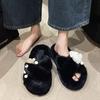 Autumn and winter Mao Mao slippers annual thick-soled heightening Mao shoes outer wear Mao drag plush cotton drag cotton non-slip shoes