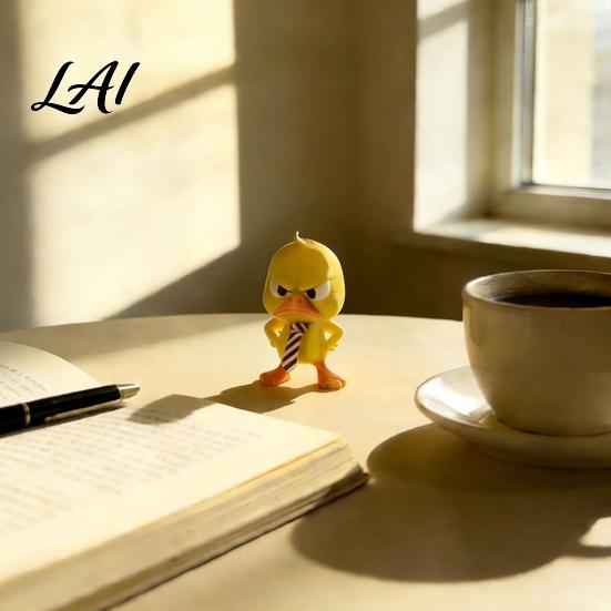 Creative 3D Printed Duck Decor Angry Figurine Cute Yellow with Detachable Small Gift for Coworkers Tie Fun Expression Desktop Ornament Family