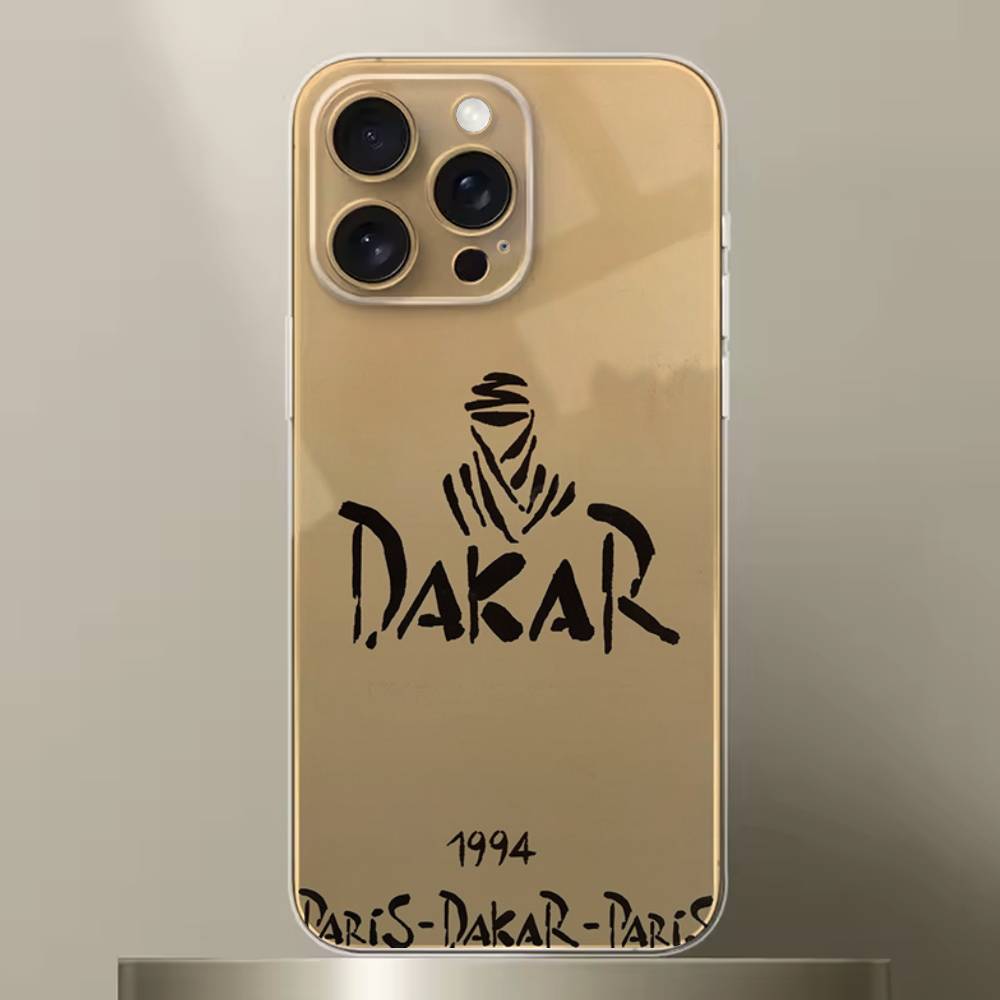 Rally D-Dakar Logo Handyhülle Für iPhone 6,16,15,14,13,12,11,17 Pro,Max,Plus,X,XS,XR,SE,Mini Transparent Weiche Hülle