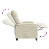Recliner Chair Cream Faux Leather