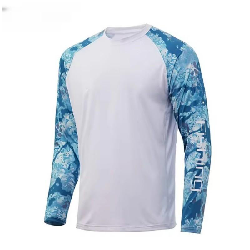 Men's Long-sleeved Round-neck T-shirt Fishing Clothing Outdoor Sports Ultraviolet Protection Breathable
