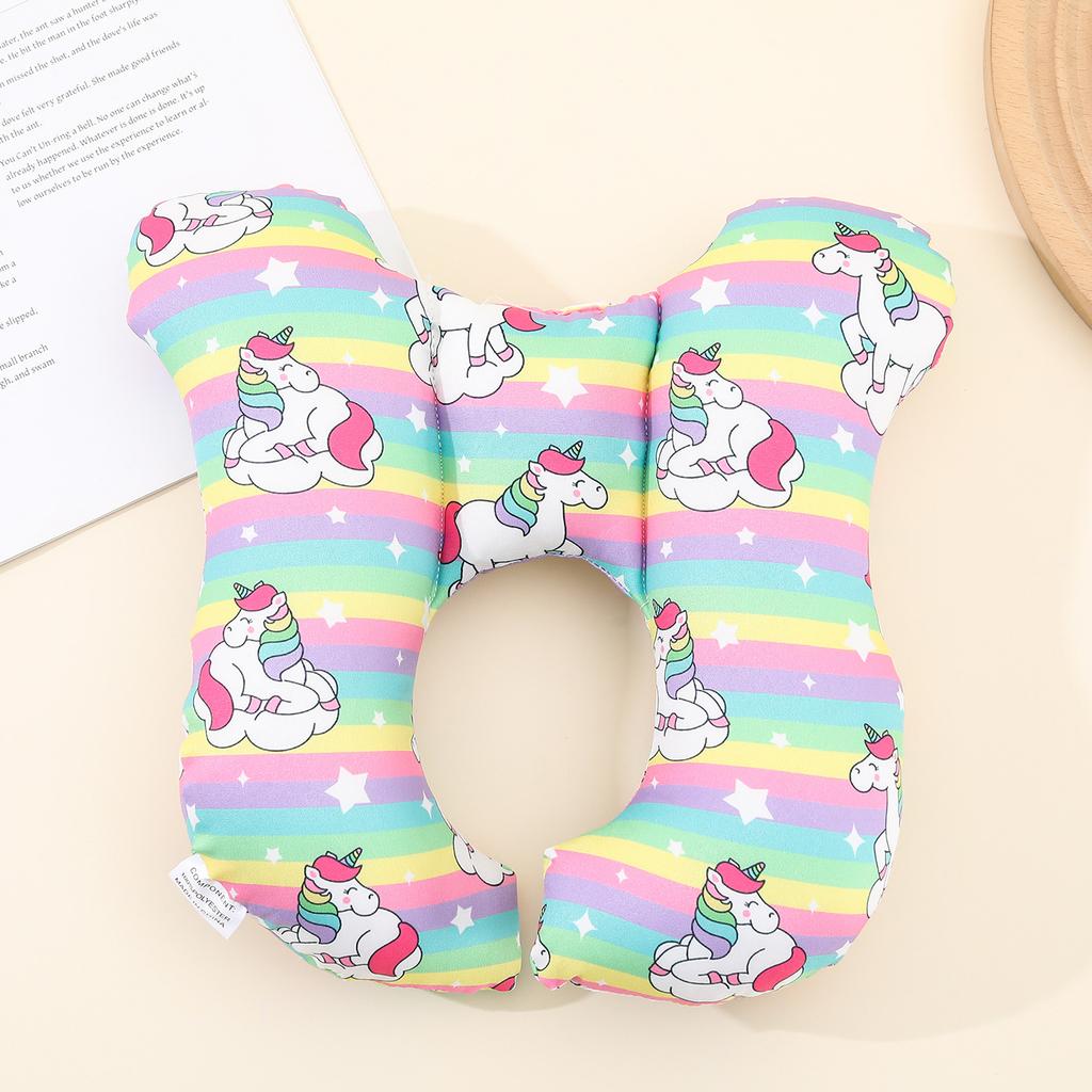 New Pillow Multifunctional Cartoon Stroller Childrens Ushaped Pillow Soft Baby Pillow Travel Car Childrens Pillow