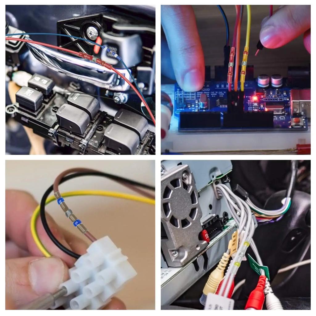 50-800Pcs Heat Shrink Butt Crimp Terminals Waterproof Solder Seal Electrical Connectors Wire Cable Splice Kit Automotive Marine