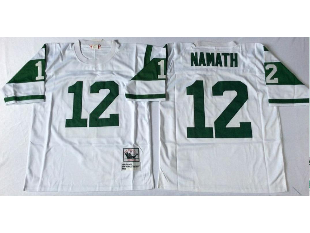 

Чоловіча ретро джерсі американського футболу Нью-Йорк Джетс #12 Спортивний одяг Тренувальна форма L