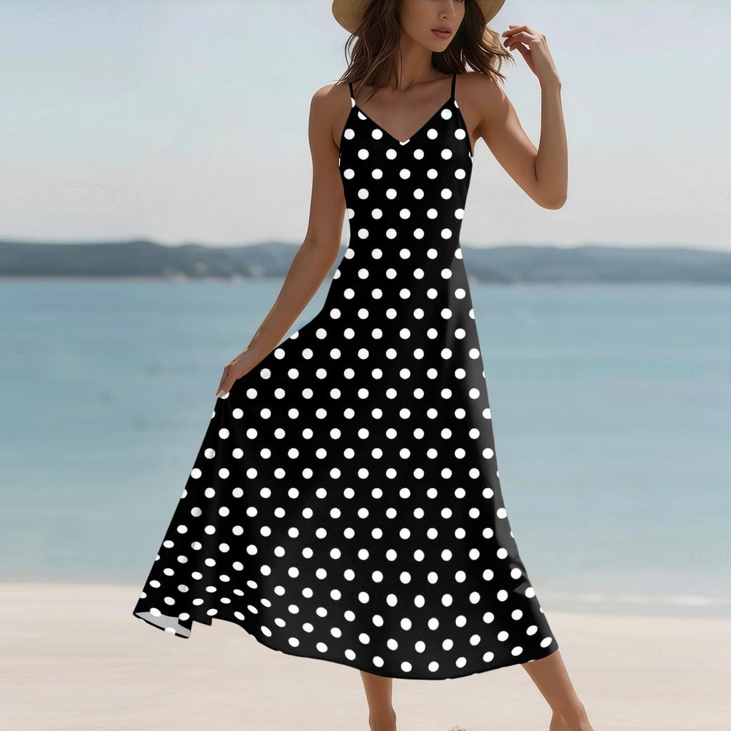Abiti Estivi Da Donna Abiti Lunghi Svasati Linea Ad A Senza Maniche Vestiti Estivi Con Tasche
