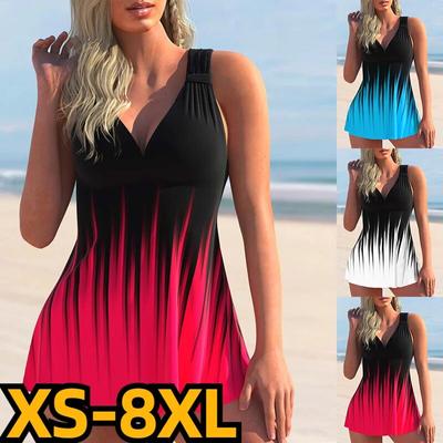Frauen Neue Design Druck Tankini Badeanzug Bikini Set Sommer Badeanzug Retro Strand Tragen Bikini Lose Größe Monokini Bademode