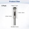 5pcs Diamond Hole Saw Drill Bit 3-18mm Glass Drill Bit for Ceramic/Marble/Granite Stone/Bottles/Tile Cutting [Silver Tone]