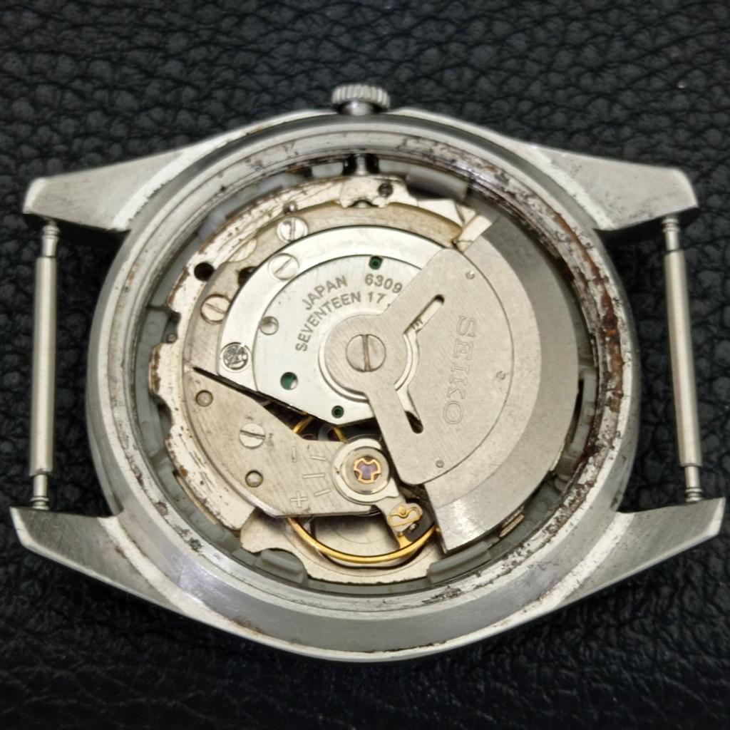 SEIKO VINTAGE AUTOMATIC 6309A JAPAN MENS GREEN COLOR DIAL WATCH a700484-5 R203-a700484