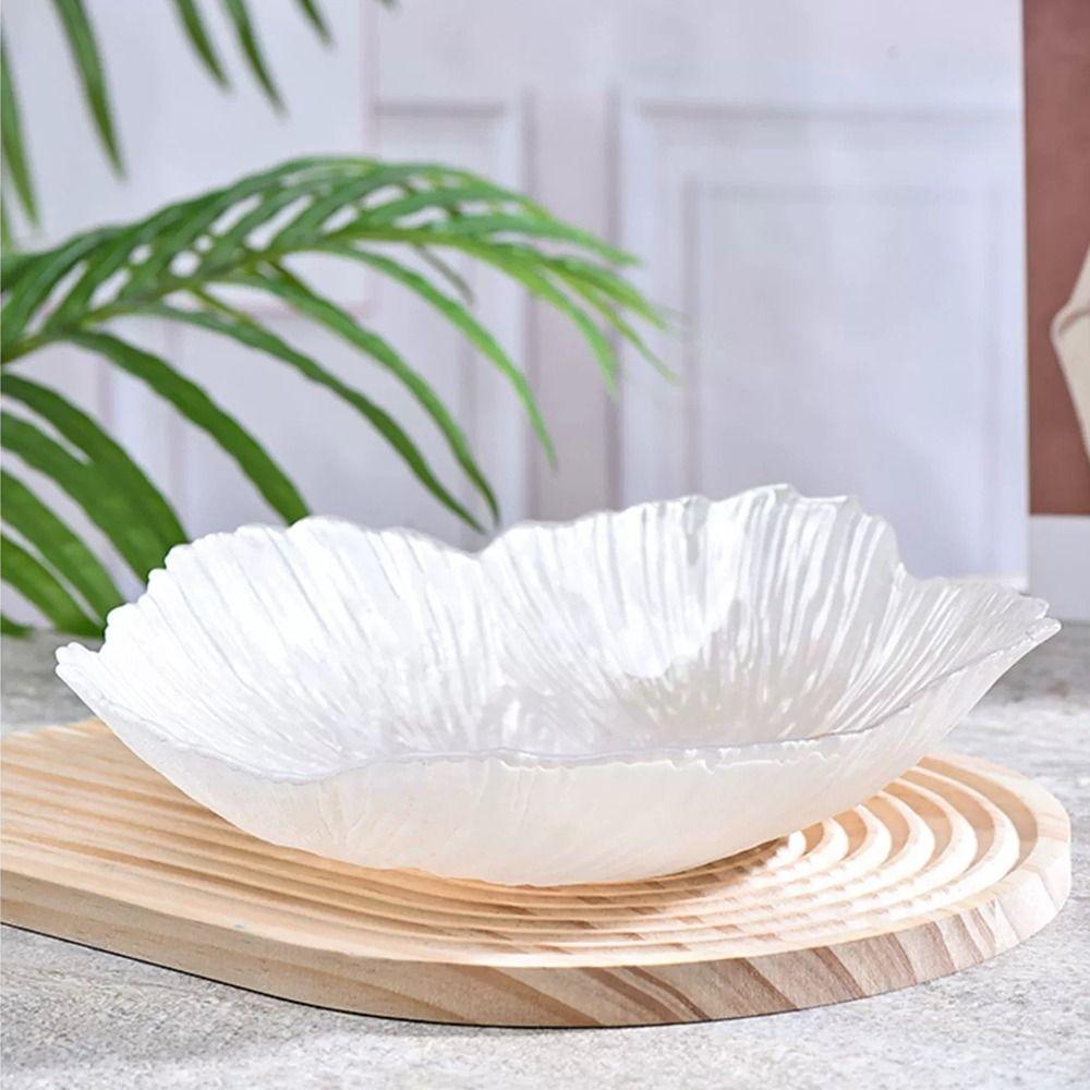 Versatile Fruit Plates Bowl Flower-shaped Candy Tray Decorative Dessert Dish  Bread