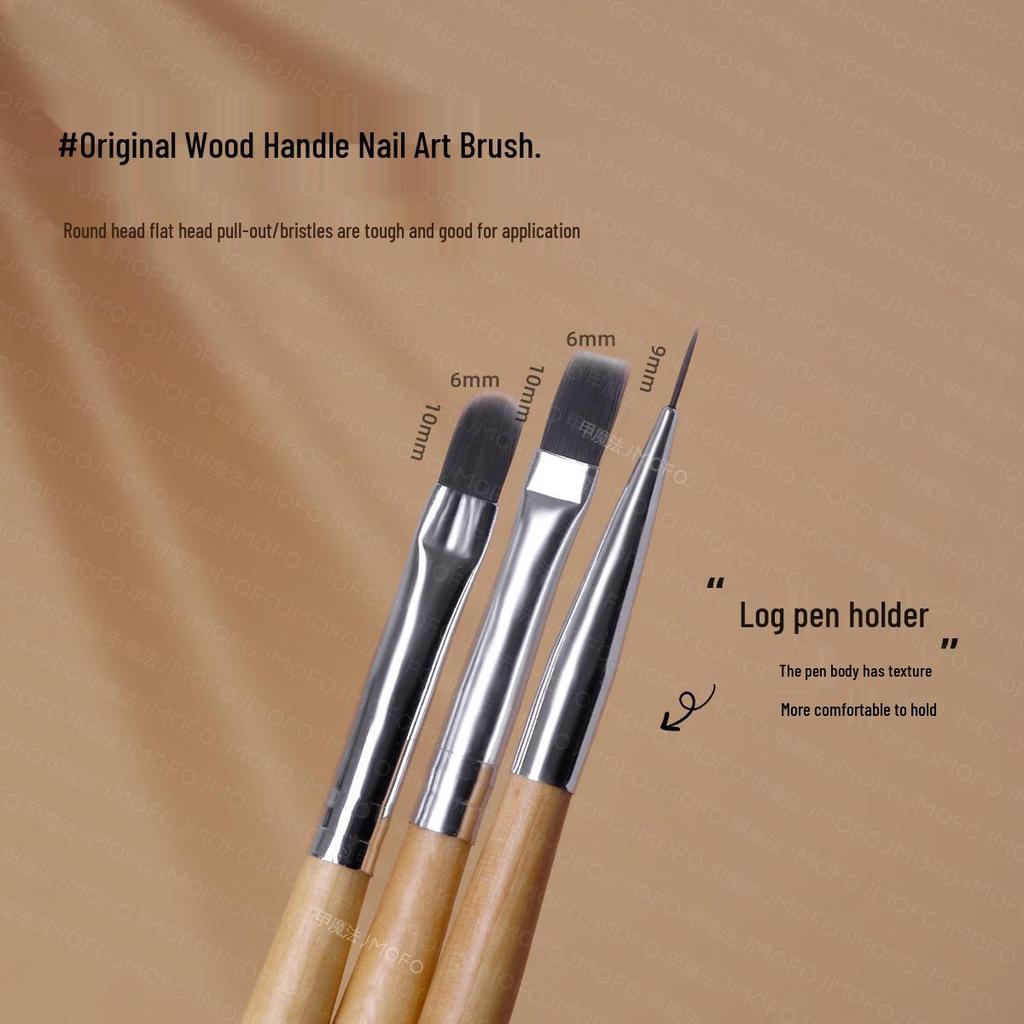 Nail Art Gel Application Brush - Square Round UV Gel Color Painting Tool