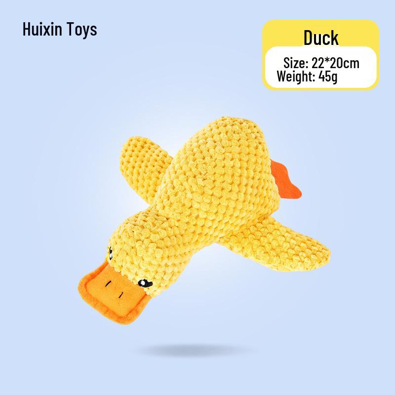 In-Stock Yellow Duck Plush Toy: Sound-Making, Scratch/Bite/Chew Resistant for Dogs