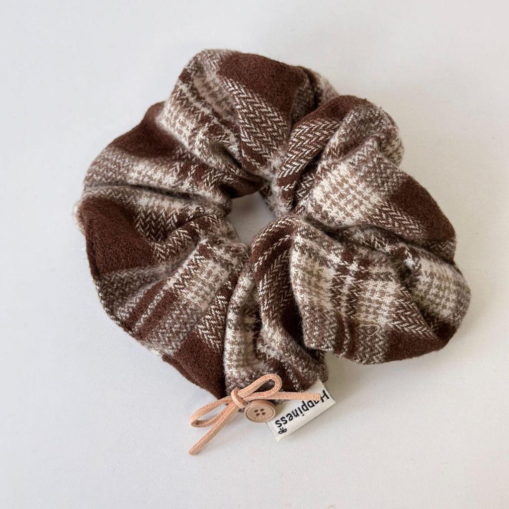 Korean Retro Plaid Bow Hair Tie - Women's High Skull Headband, New for Early Autumn 2025