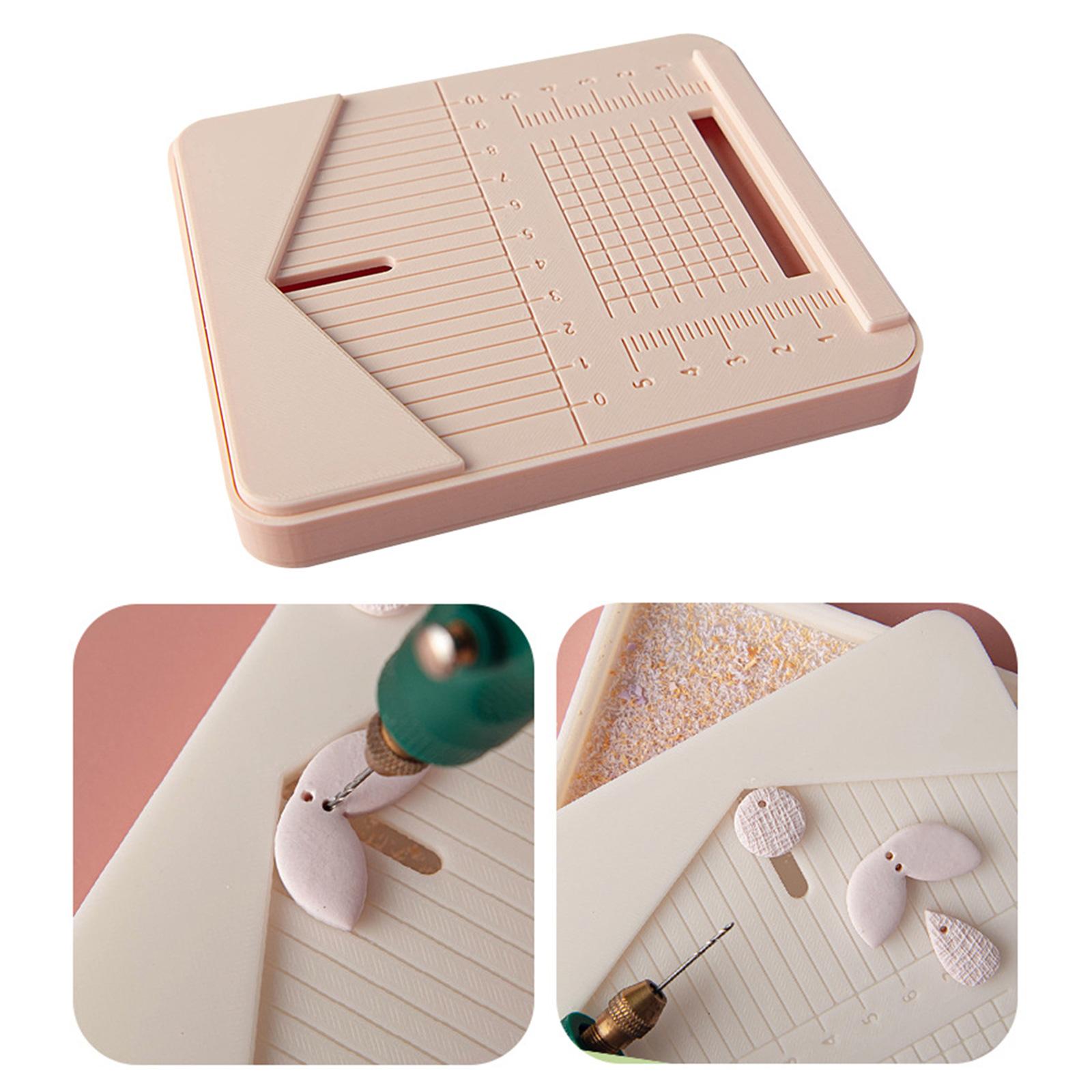 

Practical Dustproof Desktop Protectors for Accurate Hole Punching In Soft Clay Earring Accessories Projects Supplies білий