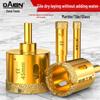 Brazed Hole Saw Bit for Dry Drilling Tiles, Marble, Glass, Stone & Ceramic with Electric Drill