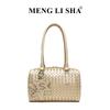 New Niche Design Hand-woven Bag Commuter Shoulder Handheld Briefcase Fashionable Simple Underarm Women's Bag