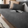Double-Sided Cotton Washed Quilted Sofa Cushion Nordic Modern Simple Plain Embroidered Leather Sofa Cushion Towel