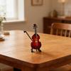 2 Pack Wooden Mini Cello Model Multi-Purpose Mini Cello Instrument Model Realistic for Case Instrument Display Gifts Ornaments