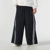 Adidas Originals TP Oversized Zip Off Loose Striped Casual Pants Unisex Pants Black KA2760