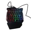 Enhånds Gaming Tastatur 35 Taster Fargerik Bakgrunnsbelysning Profesjonell USB-grensesnitt Ergonomisk RGB Tastatur for PC