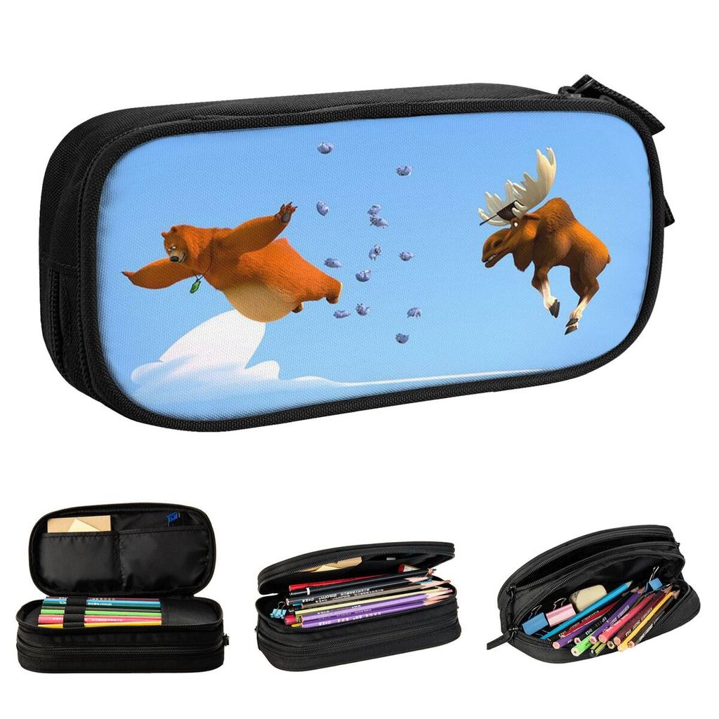 Grizzy And The Lemmings Pencil Cases Animation Pen Holder Bags Girl Boy Big Capacity Office Cosmetic Pencilcases