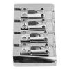 L Shaped Bass Bridge 4 String High Mass Metal Electric Bass Bridge Accessory for Musical Instrument Silver