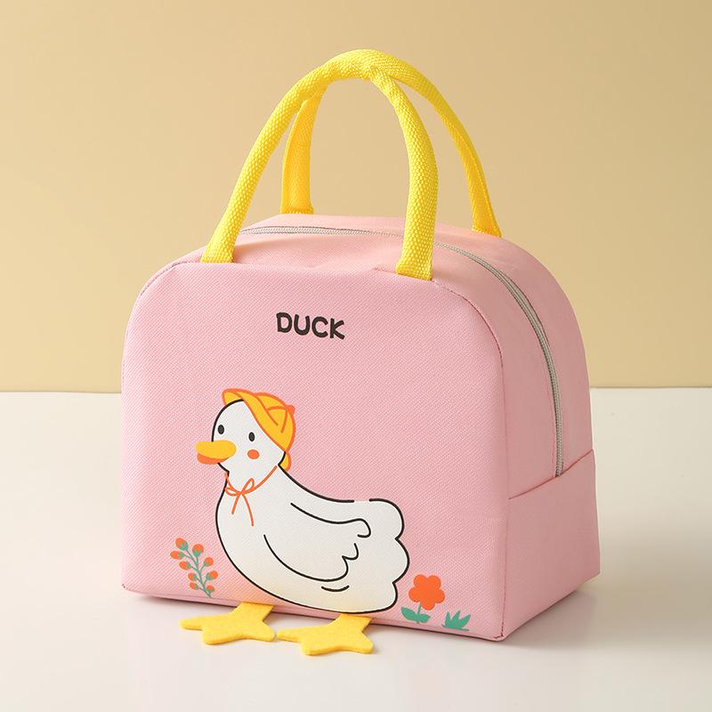 Portable Bento Bag Cartoon Animal Lunch Bag Tote Thermal Food Bag Women Kids Lunch Box Picnic Supplies Insulated Cooler Bags