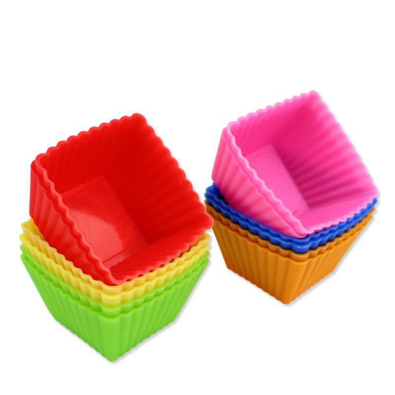 High-grade Silicone Square Cupcake Moulds For Creative And Fun Cake Decorating