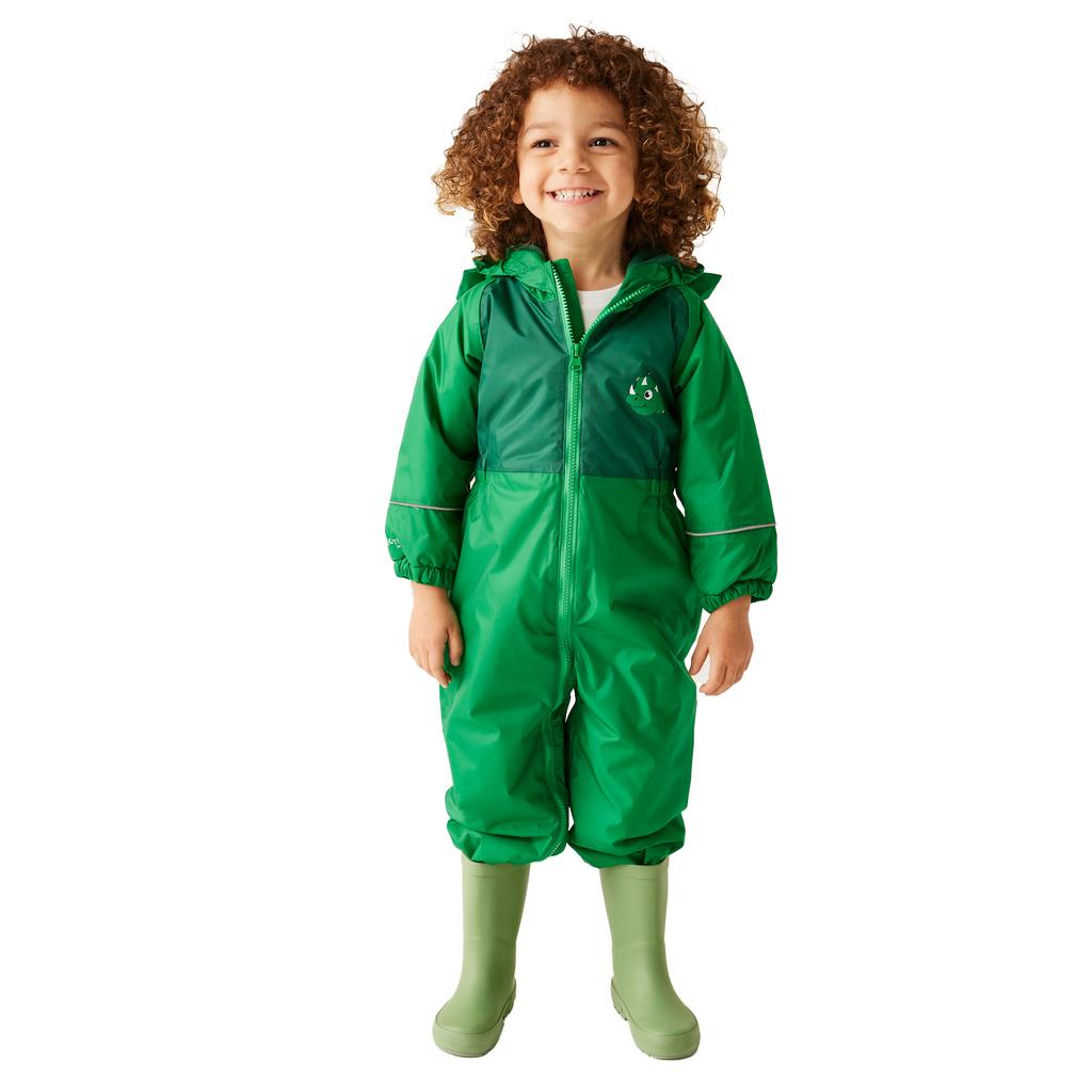 Regatta Childrens/Kids Mudplay III Dinosaur Waterproof Puddle Suit