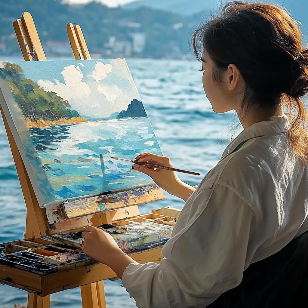 Paintbrush Set, Paint Brushes, Acrylic Paint Brushes, 25 Brushes, Oil Painting Brushes, Art Supplies, Professional Series, with Cloth Roll Case and Pa