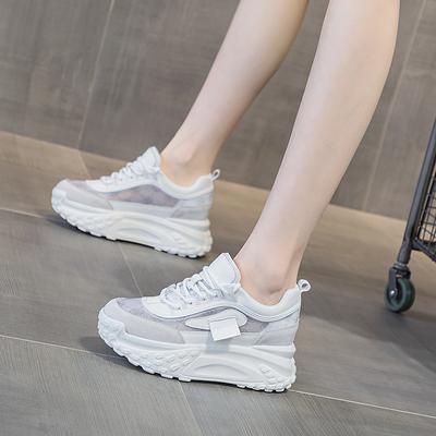 Dad Shoes Special Mesh Women's Casual Shoes Round Head Thick Sole Heightening Casual Sports Shoes